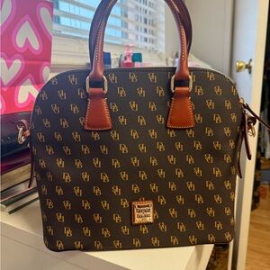 Dooney & Bourke Brown Monogram in brwn Satchel